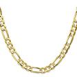 10K Yellow Gold 6.75 mm Figaro Chain Necklace, Polished