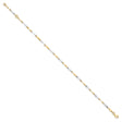 10K Two-tone Gold 2.5 mm Polished Chain Anklet