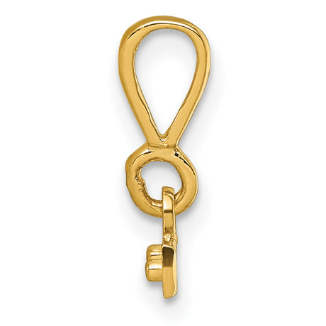 10k Yellow Gold T-Bar Pendant, Minimalist Polished and Textured Design, Unisex Jewelry