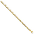 10K Yellow Gold 5.9 mm Polished Chain Bracelet, Solid