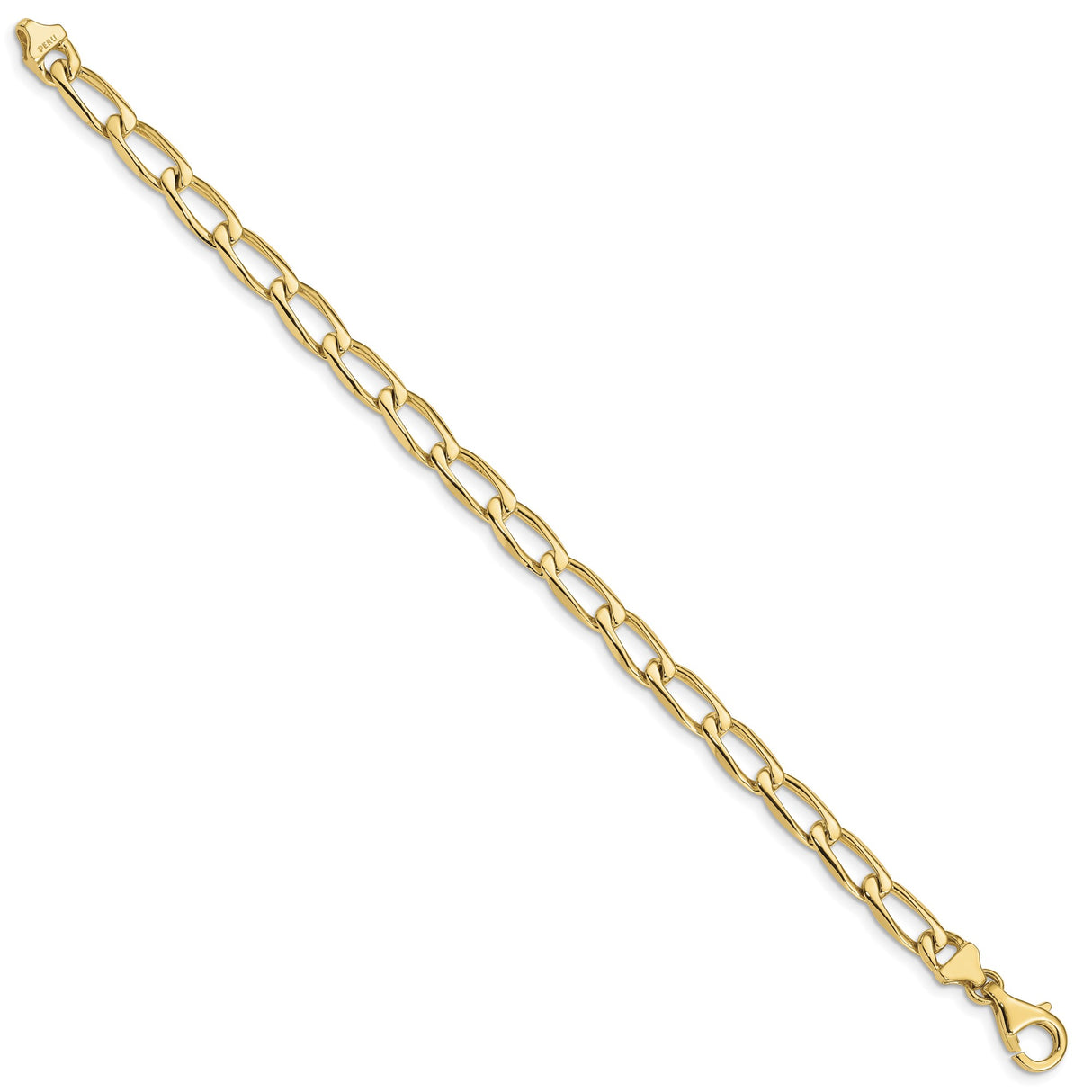 10K Yellow Gold 5.9 mm Polished Chain Bracelet, Solid