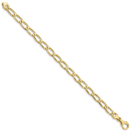 10K Yellow Gold 5.9 mm Polished Chain Bracelet, Solid