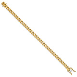 10K Yellow Gold 7 mm Curb Chain Bracelet, Polished