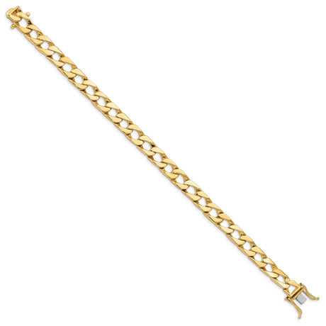 10K Yellow Gold 7.9 mm Polished Chain Bracelet, Solid