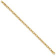 10K Yellow Gold 5 mm Polished Chain Bracelet, Solid