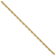 10K Yellow Gold 5.1 mm Polished Chain Bracelet, Solid