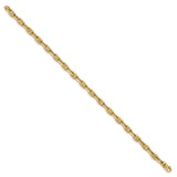 10K Yellow Gold 5.1 mm Polished Chain Bracelet, Solid detail view