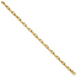 10K Yellow Gold 5 mm Polished Chain Bracelet, Solid