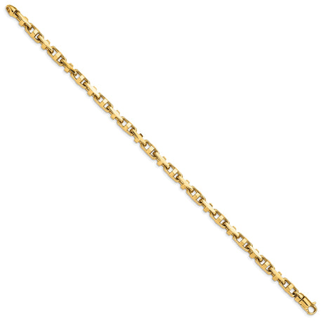 10K Yellow Gold 5 mm Polished Chain Bracelet, Solid