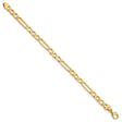 10K Yellow Gold 5 mm Figaro Chain Bracelet, Polished