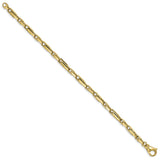 10K Yellow Gold 5 mm Polished Chain Anklet, Solid