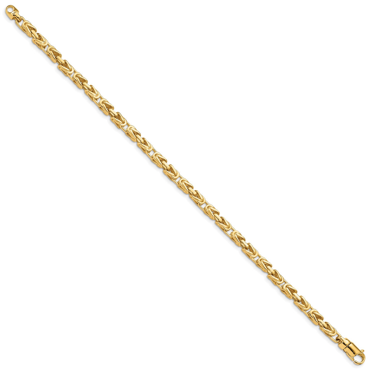 10K Yellow Gold 4.1 mm Polished Chain Bracelet, Solid