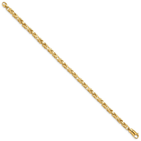 10K Yellow Gold 4.1 mm Polished Chain Bracelet, Solid