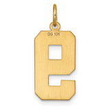 Casted Large Diamond Cut Number 9 Charm Pendant in Real 10k Yellow Gold