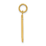 10k Yellow Gold Number 0 Pendant, Solid Zero Charm, Personalized Numeral Jewelry for Women or Unisex