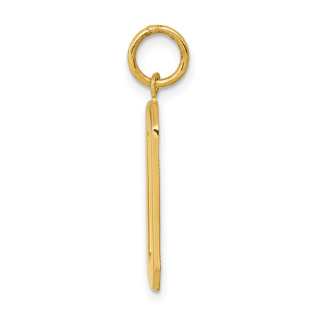 10k Yellow Gold Number 0 Pendant, Solid Zero Charm, Personalized Numeral Jewelry for Women or Unisex