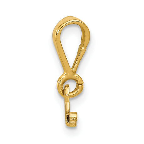 10k Yellow Gold Bar Pendant, Rectangular Vertical Charm, Minimalist Polished Design for Women or Unisex