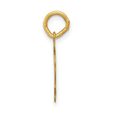 10k Yellow Gold Number 5 Pendant Charm, Bold Block Numeral Design, Unisex Jewelry