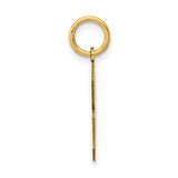 10k Yellow Gold Number 8 Pendant Charm, Textured Block Style Numerology Jewelry