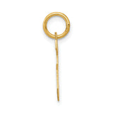 10k Yellow Gold Number 5 Charm Pendant, Bold Textured Design for Men and Women