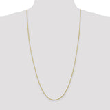 10K Yellow Gold 1.3 mm Rope Chain Necklace, Polished detail view