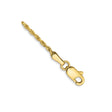 10K Yellow Gold 1.3 mm Rope Chain Anklet, Polished