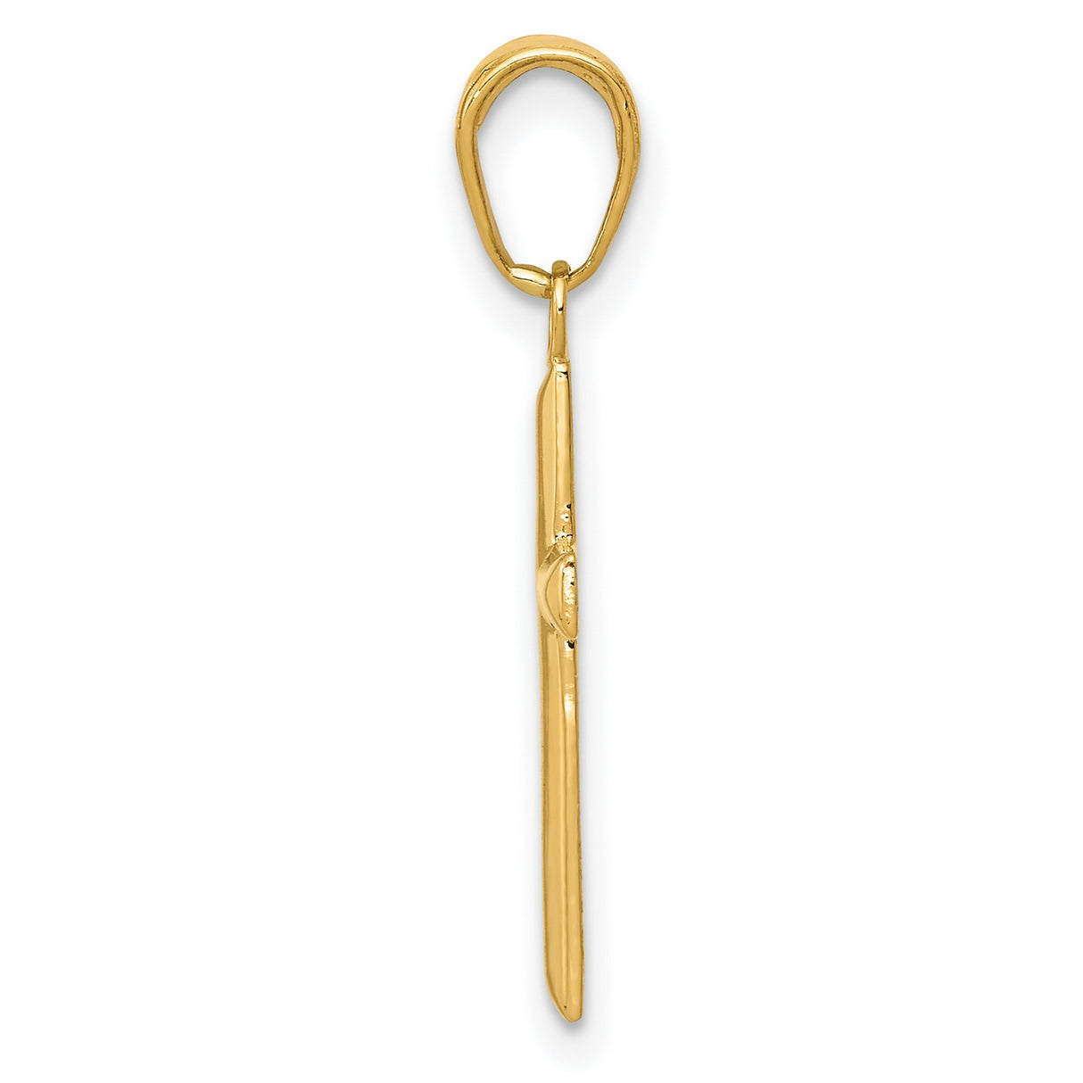 10k Yellow Gold Cross Pendant, Small Minimalist Religious Jewelry for Men and Women