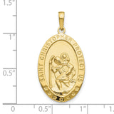 Saint Christopher Medal Charm Pendant in Real 10k Yellow Gold