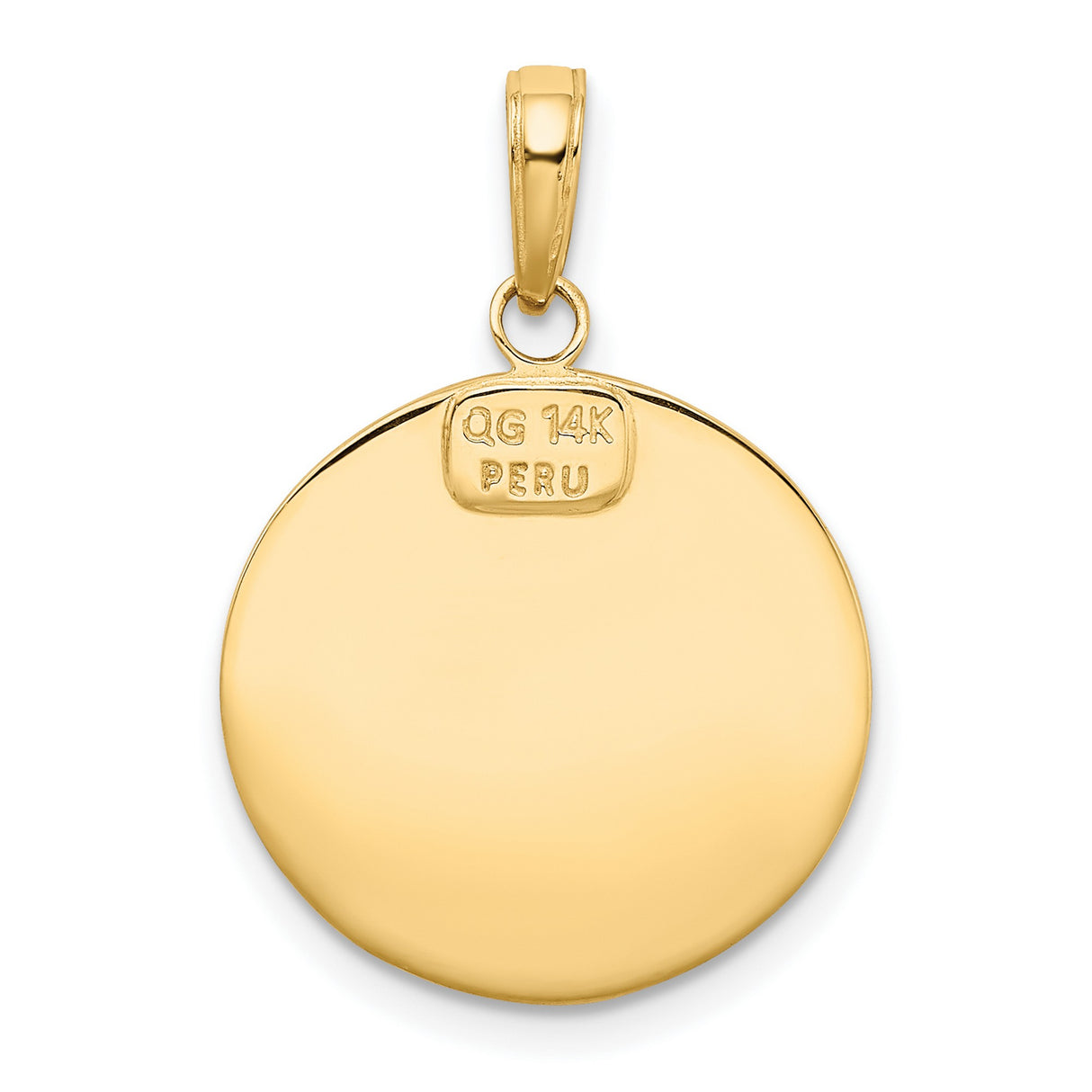 Saint Christopher Medal Charm Pendant in Real 10k Yellow Gold