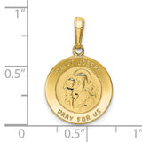10k Yellow Gold Saint Joseph Pendant Medal, Religious Catholic Charm for Men and Women