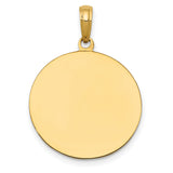 10k Yellow Gold Saint Joseph Medal Pendant with Jesus and Lily , Catholic Religious Charm