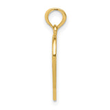10k Yellow Gold Mother Daughter Pendant with Split Heart and Enamel Rose Accents