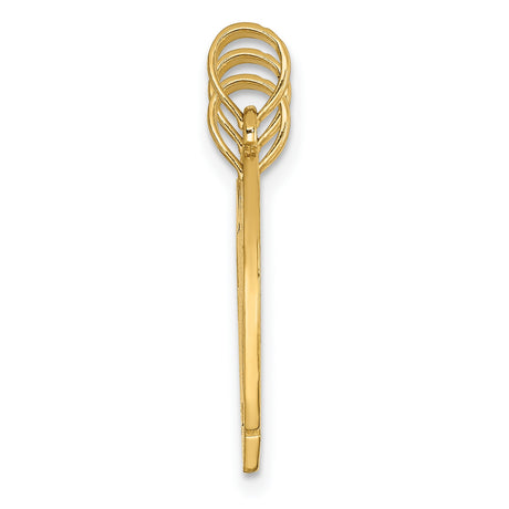 10k Yellow Gold Interlocking Heart Pendant, Breakaway Mom, Big Sis, Lil Sis Charms