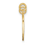 10k Yellow Gold Pendant Set with Break Apart Heart Charms, Big Sis, Sis, Lil Sis Theme