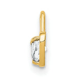 10k Yellow Gold Heart Pendant with Synthetic Birthstone, Dainty Minimalist Jewelry for Women