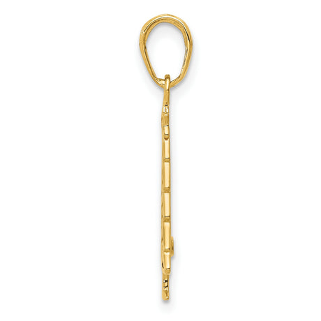 10k Yellow Gold Christmas Tree Pendant with Star and Ornament Details, Holiday Theme