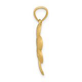 Shamrock Charm Pendant in Real 10k Yellow Gold