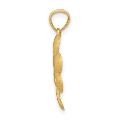 Shamrock Charm Pendant in Real 10k Yellow Gold