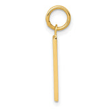 10k Yellow Gold Number One Pendant Charm, Polished Numeric Symbol, Unisex Sports and Achievement Jewelry