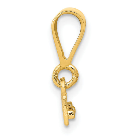 10k Yellow Gold Bar Pendant, Blank Polished Charm for Engraving, Minimalist Unisex Jewelry