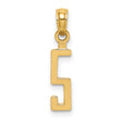 10k Yellow Gold Chai Symbol Pendant, Minimalist Hebrew Religious Charm for Women or Unisex Wear