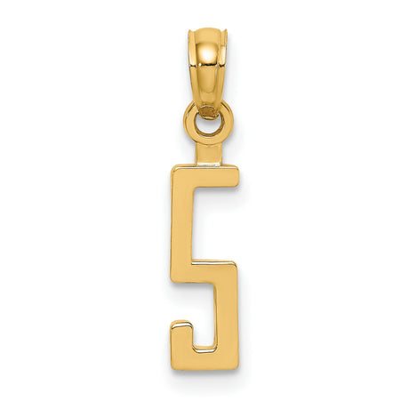 10k Yellow Gold Chai Symbol Pendant, Minimalist Hebrew Religious Charm for Women or Unisex Wear