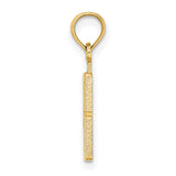 10k Yellow Gold Number 8 Pendant with Cutout Design, Unisex Numerology Charm