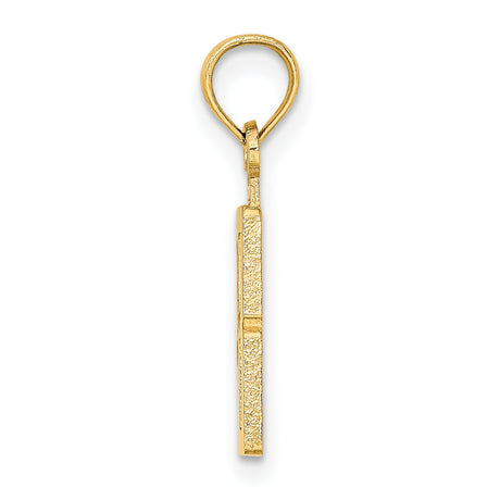 10k Yellow Gold Number 8 Pendant with Cutout Design, Unisex Numerology Charm
