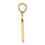 10k Yellow Gold Number 20 Pendant, Modern Font, Polished Finish, Unisex Charm