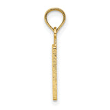 10k Yellow Gold Pendant, Number 50 Milestone Charm, Modern Commemorative Jewelry
