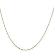 10K Yellow Gold 0.6 mm Polished Chain Necklace, Solid
