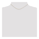 10K Yellow Gold 0.6 mm Polished Chain Necklace, Solid detail view