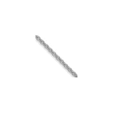 10K White Gold 1.4 mm Polished Chain Necklace, Solid detail view