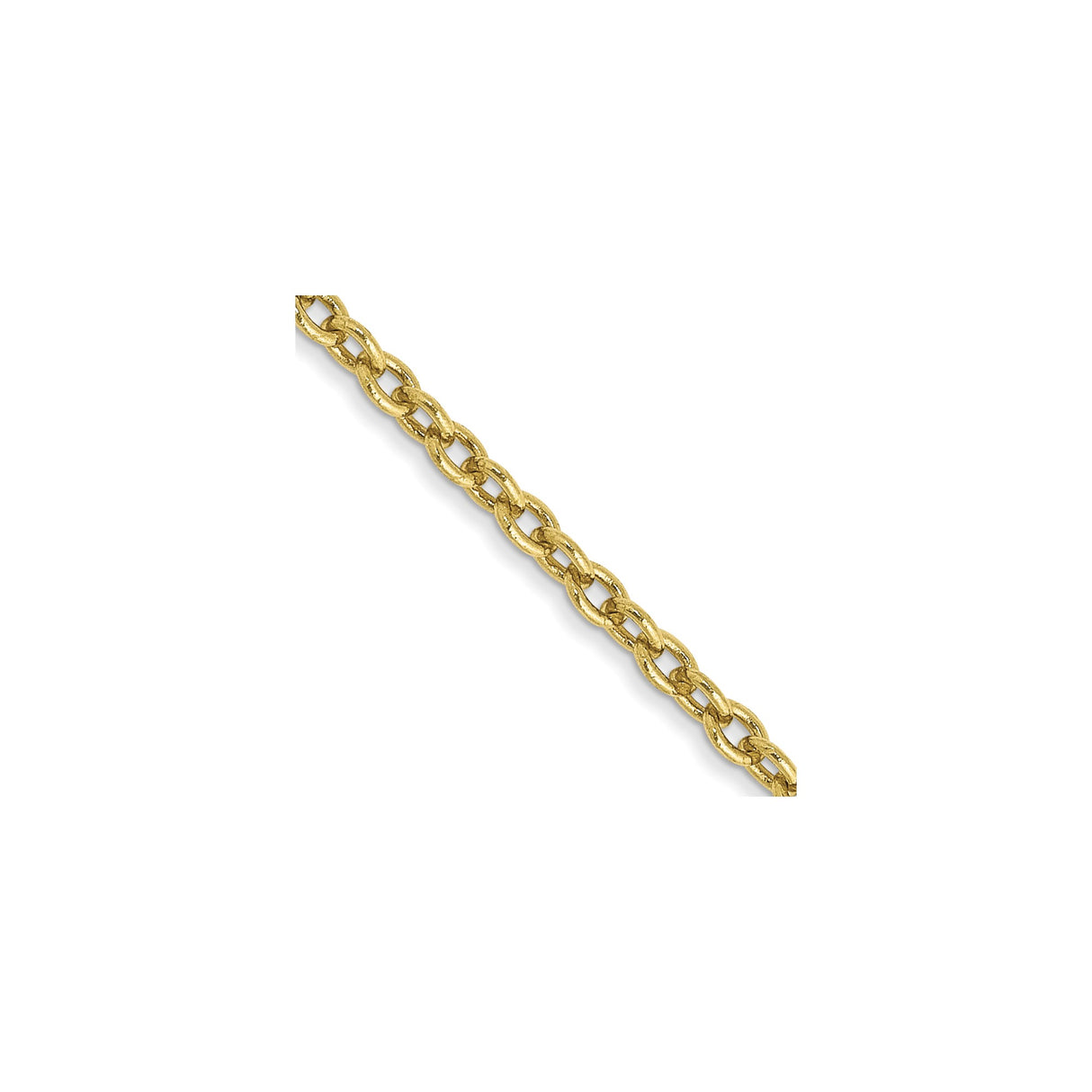 10K Yellow Gold 1.8 mm Polished Chain Necklace, Solid detail view